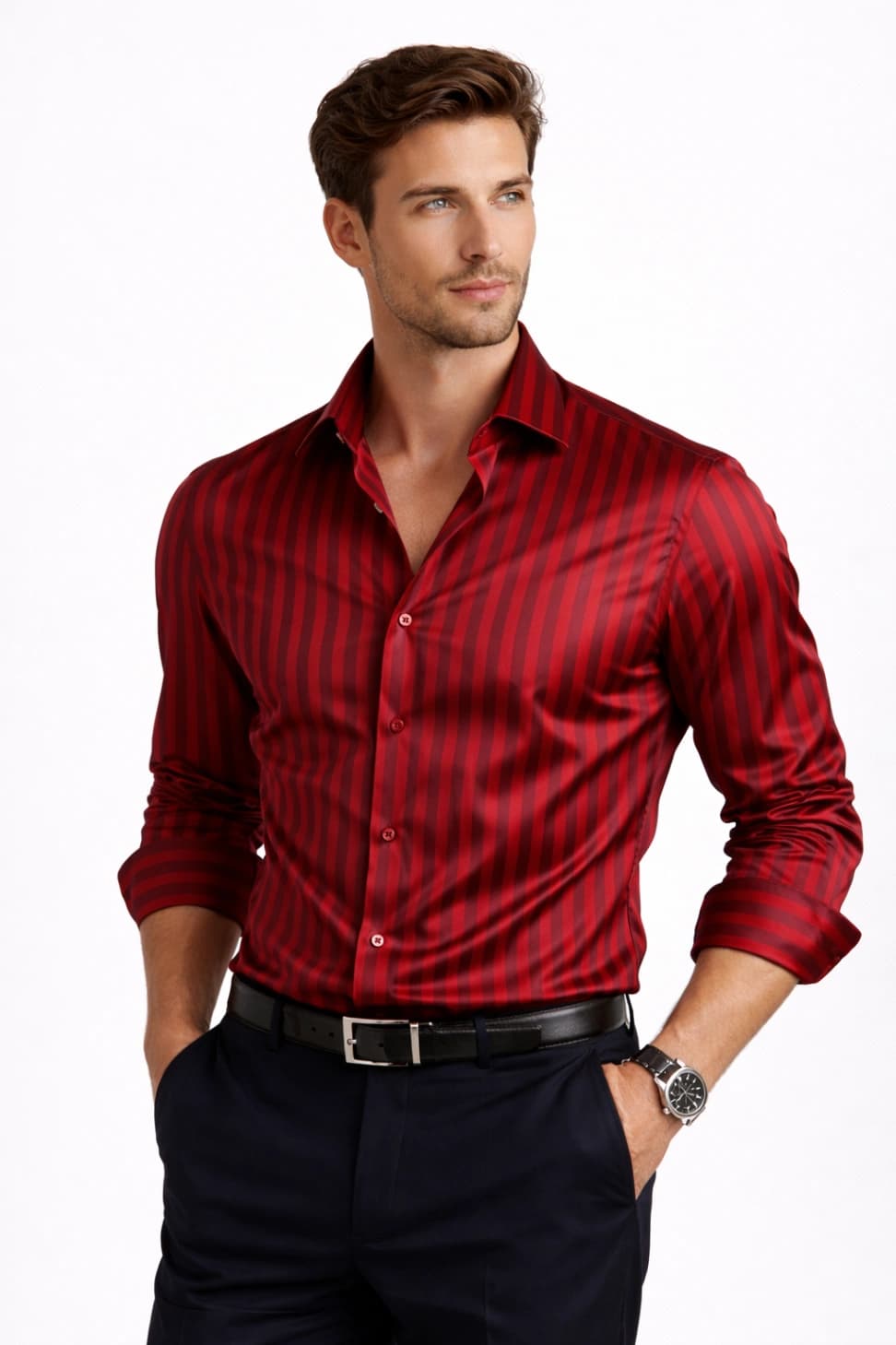 Camisa Slim Fit Merlot
